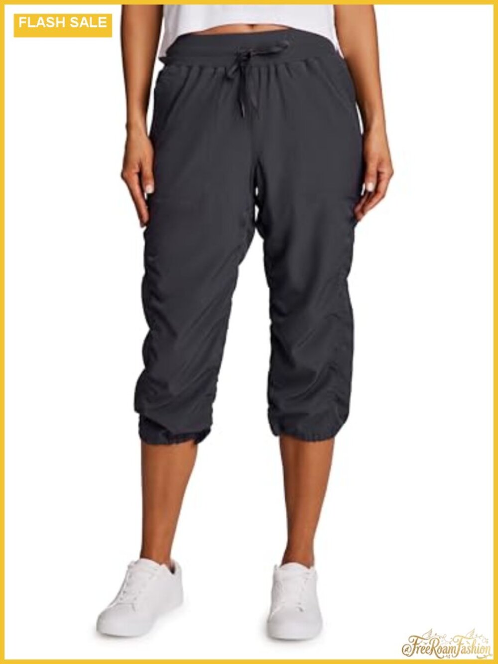 Women's Capri Joggers Lightweight Drawstring Athletic Pants